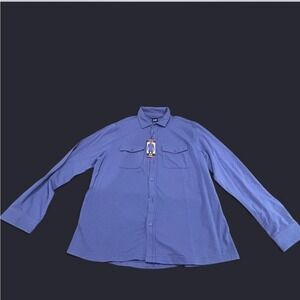 GAP Mens XL Long Sleeve‎ Knit Button Down Shirt Purple Casual Workwear